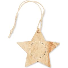 Set 6 Adornos Navideños de Haya | STAR | 30 x 30