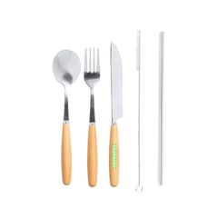 Set Cubiertos Acero Inox 5 Piezas | Mango utensilio 3 cara A | 6 x 40