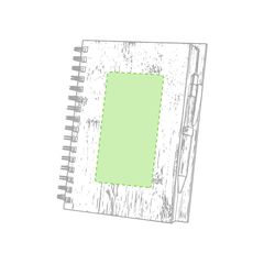 Set ecológico con libreta bambú y boli a juego 17x21,5 cm | Centrado en la portada | 80 x 160
