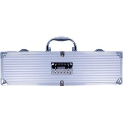 Set de barbacoa con 3 piezas en acero inox. y estuche de aluminio | METAL PLATE | 40 x 25