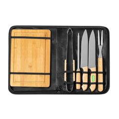 Set Barbacoa Funda de Nylon | Mango utensilio 2 cara A | 8 x 30