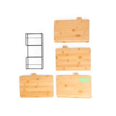 Set de 4 Tablas de Bambú | Area 1 | 80 x 35