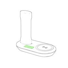 Set 2 en 1 de cargador inalámbrico y powerbank de 2200 mAh | Cuerpo del cargador | 30 x 15
