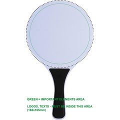 Set 2 Palas MDF con Bola | RACKET 1 FRONT PD | 185 x 185