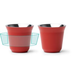 Set de 2 vasos de acero inox mate 80 ml | ZONA2 | 140 x 15