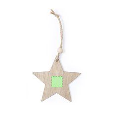 Set 3 Adornos Navideños Madera | Estrella cara 1 | 25 x 25