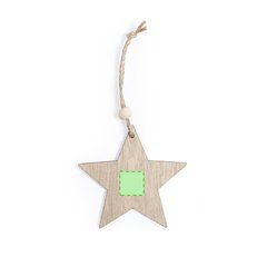 Set 3 Adornos Navideños Madera | Estrella cara 2 | 25 x 25