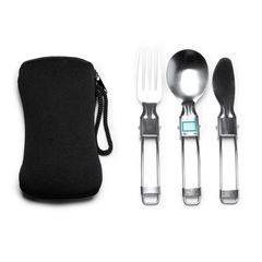 Set de 3 cubiertos plegables de acero | ZONA2 | 15 x 10