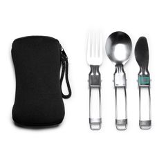 Set de 3 cubiertos plegables de acero | ZONA3 | 15 x 10
