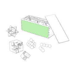 Set de 3 juegos de habilidad en madera natural | Cara lateral mas grande | 160 x 60