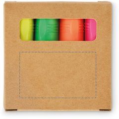 Set de 4 rotuladores fluorescentes | Frontal | 50 x 30