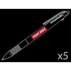 Set de 5 bolígrafos de 3 tintas | Zona 1 | 30 x 7
