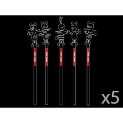 Set de 5 lápices con figuras de animales | Zona 1 | 5 x 50