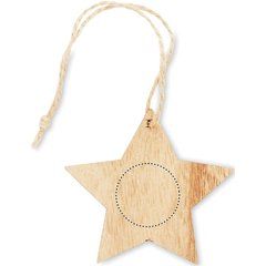 Set 6 Adornos Navideños de Haya | STAR | 30 x 30
