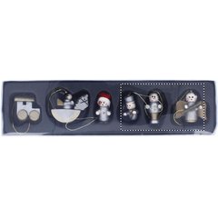 Set 6 Adornos Navideños Madera | Frontal | 80 x 45