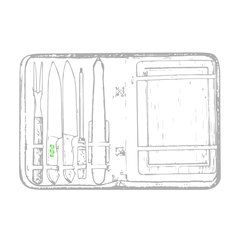 Set Barbacoa Funda de Nylon | Mango utensilio 2 cara B | 8 x 30
