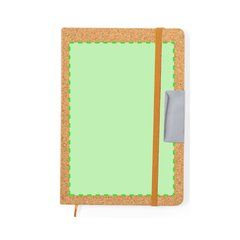 Set bloc notas bolígrafo y usb corcho | En la portada | 100 x 150