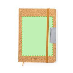 Set bloc notas bolígrafo y usb corcho | En la portada | 80 x 120