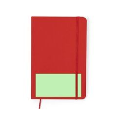 Set con bloc de notas en polipiel y bolígrafo | En la portada, parte inferior | 120 x 60