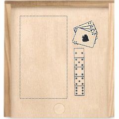 Set de cartas y dados en caja de madera | Superior | 40 x 70