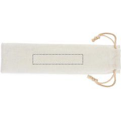 Set Cubiertos Bambú con Limpiador Pajita | Bolsa Lado 2 | 100 x 20