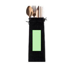 Set Cubiertos Inox de 5 piezas | Funda cara A | 40 x 100