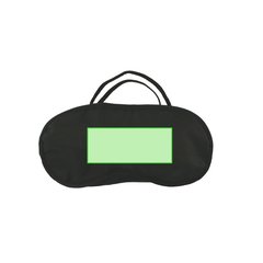 Set de descanso con almohada, antifaz y tapones | Centrado en el antifaz | 30 x 80
