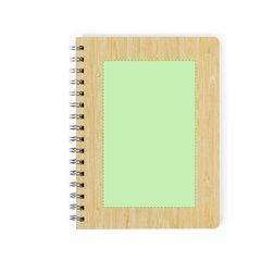 Set ecológico de libreta y bolígrafo de bambú 22,5x21,5 cm | En la portada de la libreta | 100 x 160