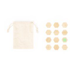 Set de imanes de bambú con bolsa de algodón | Area 11 | 12 x 12