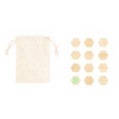Set de imanes de bambú con bolsa de algodón | Area 12 | 12 x 12