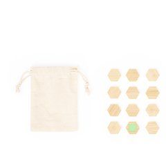 Set de imanes de bambú con bolsa de algodón | Area 13 | 12 x 12