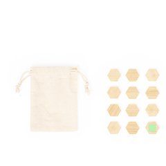 Set de imanes de bambú con bolsa de algodón | Area 14 | 12 x 12