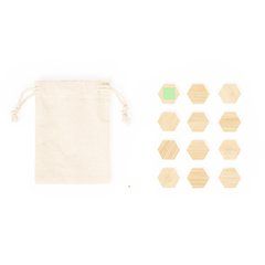 Set de imanes de bambú con bolsa de algodón | Area 3 | 12 x 12