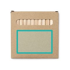 Set de lápices de colores de madera en caja reciclada | ZONA1 | 70 x 40