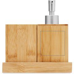 Set para Lavabo Baño 3 Piezas Bambú | DISPENSER SIDE 1 | 60 x 60