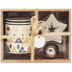 Set de Té Navideño con Taza, Plato e Infusor  | Superior de la Caja | 60 x 50