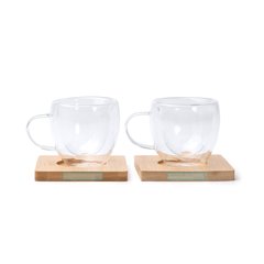 Set de tazas de cristal doble pared | ZONA1 | 60 x 10