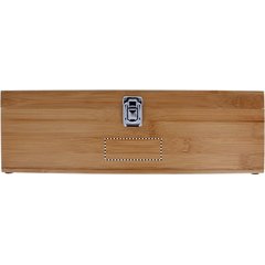 Set vino en caja bambú con espacio para 1 botella | FRONT BOX PAD | 80 x 30