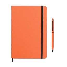 Set de libreta con bolígrafo 21 x 14 cm Naranja