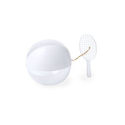 Set de raqueta y balón con válvula y elástico