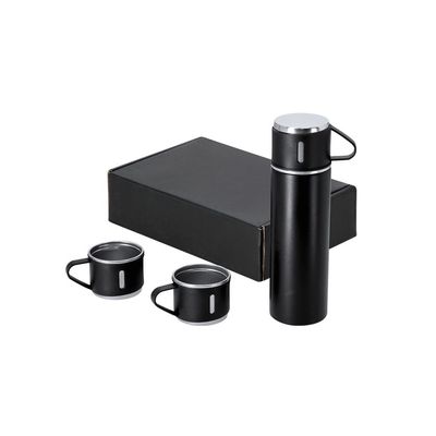 Set de termo con 3 tazas de acero inox