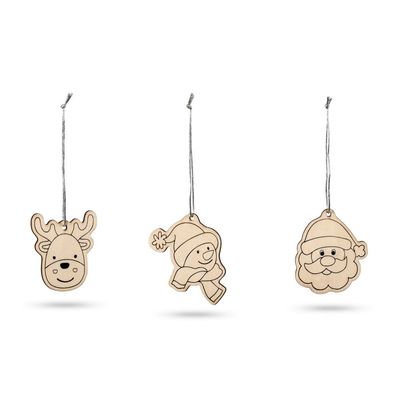 Set de adornos para Colorear Navideños Natural Claro