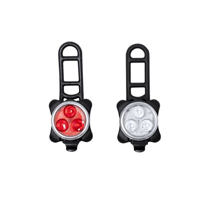 Set Luces Bici LEDs Recargables Neg