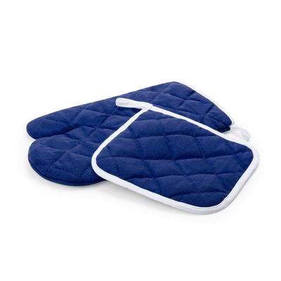 Set de 2 piezas para la cocina con agarrador y manopla Mar