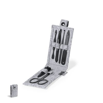 Set Manicura RPET 6 Piezas Acero Negro