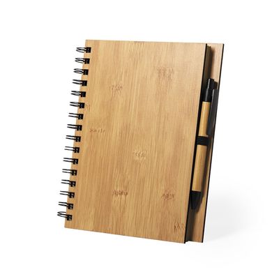 Set ecológico con libreta bambú y boli a juego 17x21,5 cm