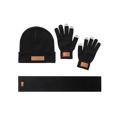 Set de gorro bufanda y guantes táctiles