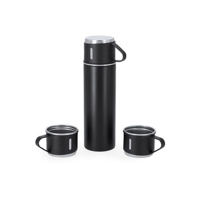 Set de termo con 3 tazas de acero inox