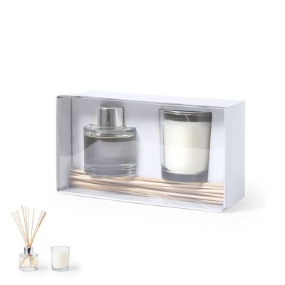 Set Aromático Mikado Jazmín y Vela Vainilla