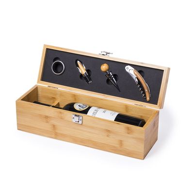 Set de Vino en caja bambú